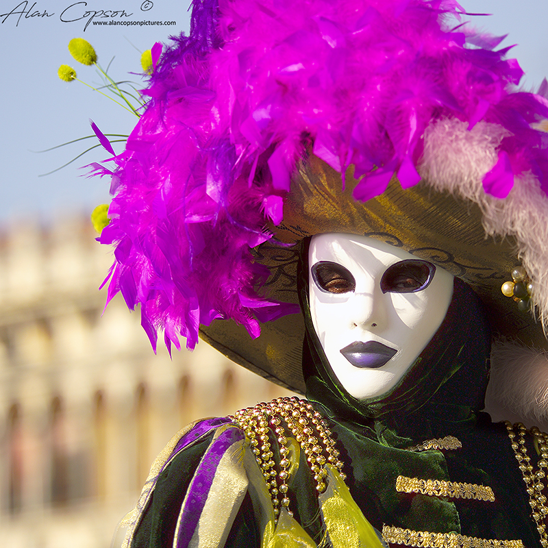 Italy Venice St Mark's Square Carnival Traditional carnival costume